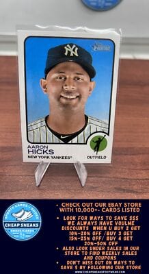 Cheap Sneaks Footwear/Sports Cards Baseball Card Aaron Hicks 2022 Topps Heritage #715 New York Yankees