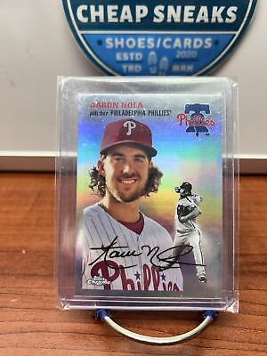 Cheap Sneaks Footwear/Sports Cards Baseball Card Aaron Nola 2023 Topps Chrome Platinum Anniversary Refractor #306 Phill