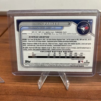 Cheap Sneaks Footwear/Sports Cards Baseball Card Aaron Parker 2024 Bowman Draft Chrome 1st Bowman #BDC-160 Blue Jays +