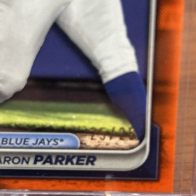 Cheap Sneaks Footwear/Sports Cards Baseball Card Aaron Parker 2024 Bowman Draft Orange Parallel /25 #BD-160 + Base Blue