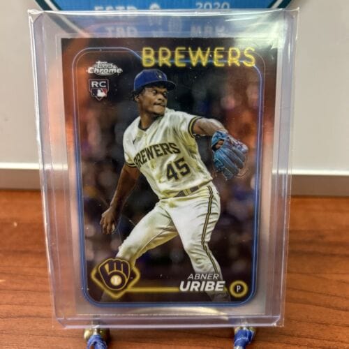 Cheap Sneaks Footwear/Sports Cards Baseball Card Abner Uribe 2024 Topps Chrome Rookie Card  #276  Milwaukee Brewers