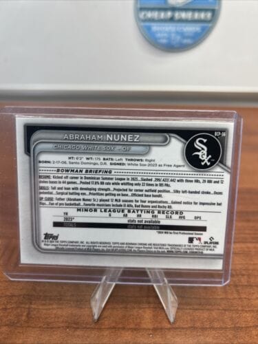 Cheap Sneaks Footwear/Sports Cards Baseball Card Abraham Nunez 2024 Bowman Chrome 1st Bowman Green Lunar Glow Refractor