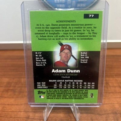 Cheap Sneaks Footwear/Sports Cards Baseball Card Adam Dunn 2003 Topps Pristine #77 Cincinnati Reds Achievement Baseball