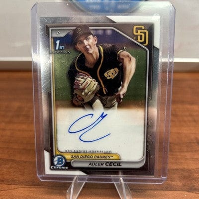 Cheap Sneaks Footwear/Sports Cards Baseball Card ADLER CECIL 2024 Bowman Chrome 1st Rookie RC Autograph Auto #CPA-CA