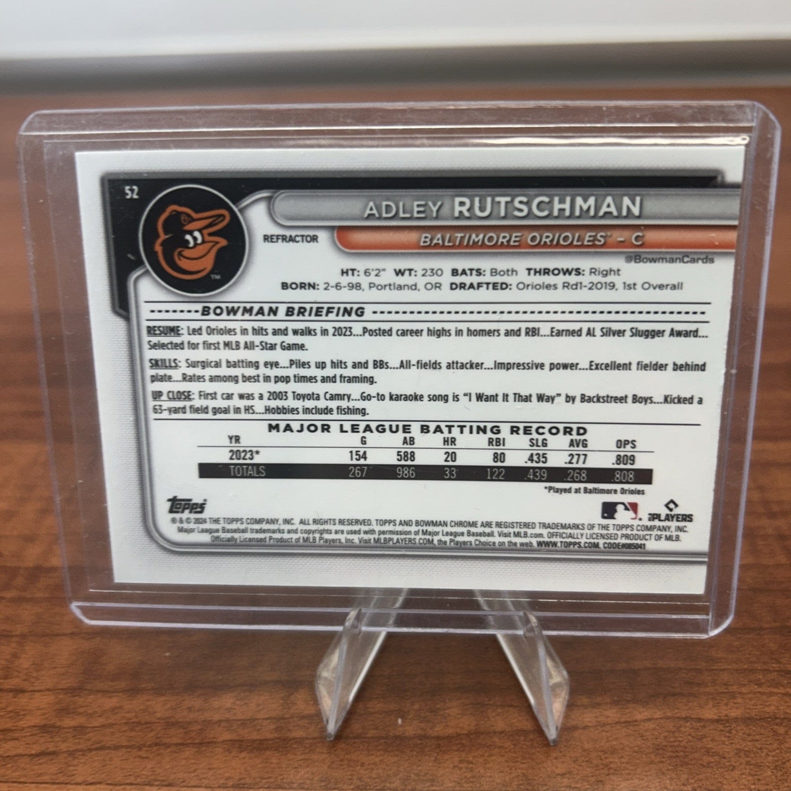 Cheap Sneaks Footwear/Sports Cards Baseball Card Adley Rutschman 2024 Bowman Chrome Silver Refractor #52 /499 Orioles