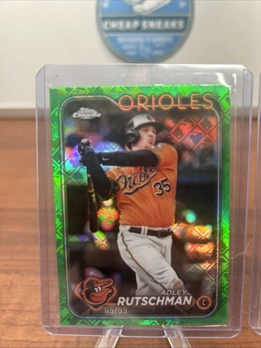 Cheap Sneaks Footwear/Sports Cards Baseball Card Adley Rutschman 2024 Topps Chrome Green Logofractor Refractor#80 /99+