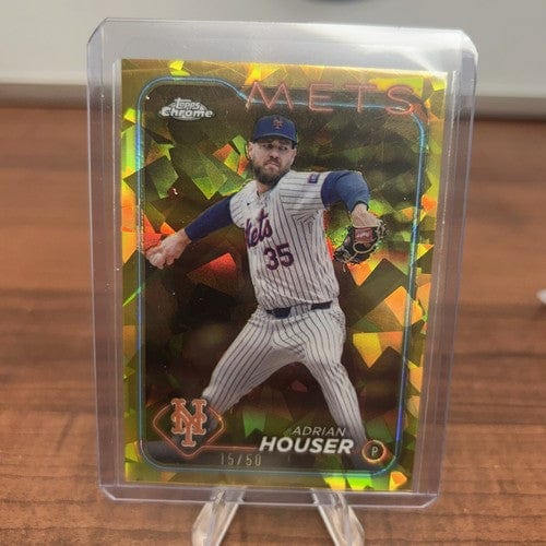 Cheap Sneaks Footwear/Sports Cards Baseball Card Adrian Houser 2024 Topps Chrome Update Gold Sapphire Refractor  /50 NY