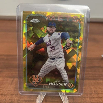 Cheap Sneaks Footwear/Sports Cards Baseball Card Adrian Houser 2024 Topps Chrome Update Gold Sapphire Refractor  /50 NY