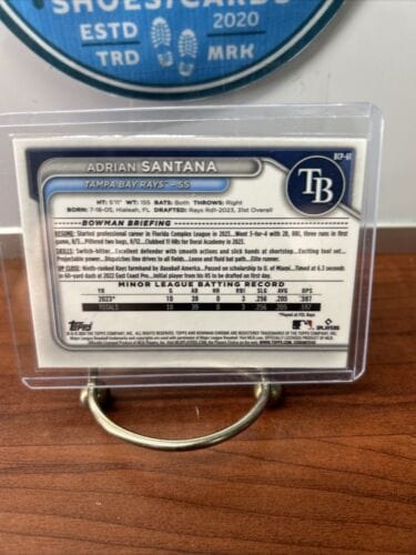 Cheap Sneaks Footwear/Sports Cards Baseball Card Adrian Santana 2024 Bowman Chrome Rookie Card # BCP-61 Rays