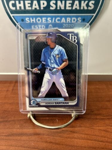 Cheap Sneaks Footwear/Sports Cards Baseball Card Adrian Santana 2024 Bowman Chrome Rookie Card # BCP-61 Rays