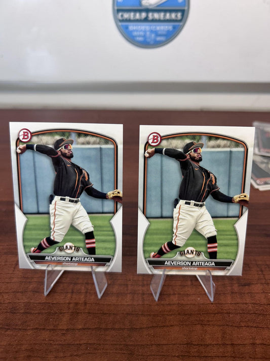 Cheap Sneaks Footwear/Sports Cards Baseball Card Aeverson Arteaga 2023 Bowman Prospects #BP-60 San Francisco Giants