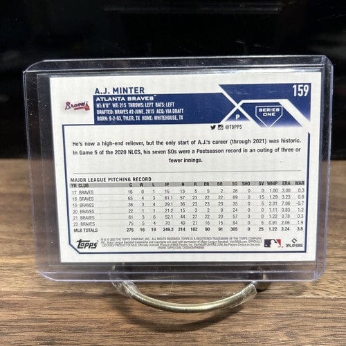 Cheap Sneaks Footwear/Sports Cards Baseball Card AJ Minter - 2023 Topps Series 1 #159 - Atlanta Braves