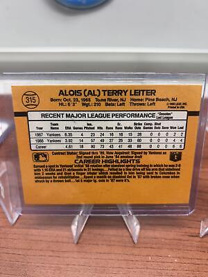 Cheap Sneaks Footwear/Sports Cards Baseball Card Al Leiter 1989 Donruss #315a New York Yankees