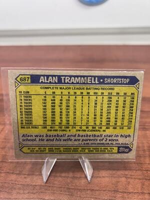 Cheap Sneaks Footwear/Sports Cards Baseball Card Alan Trammell 1987 Topps #687 Detroit Tigers
