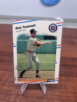 Cheap Sneaks Footwear/Sports Cards Baseball Card Alan Trammell 1988 Fleer #74 Detroit Tigers