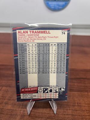 Cheap Sneaks Footwear/Sports Cards Baseball Card Alan Trammell 1988 Fleer #74 Detroit Tigers