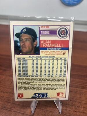 Cheap Sneaks Footwear/Sports Cards Baseball Card Alan Trammell 1988 Score #37 Detroit Tigers