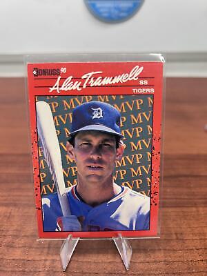 Cheap Sneaks Footwear/Sports Cards Baseball Card Alan Trammell 1990 Donruss Bonus MVP's #BC-26 Detroit Tigers