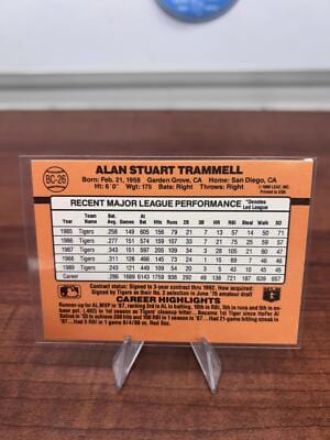 Cheap Sneaks Footwear/Sports Cards Baseball Card Alan Trammell 1990 Donruss Bonus MVP's #BC-26 Detroit Tigers