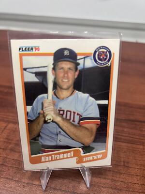 Cheap Sneaks Footwear/Sports Cards Baseball Card Alan Trammell 1990 Fleer #617b Detroit Tigers