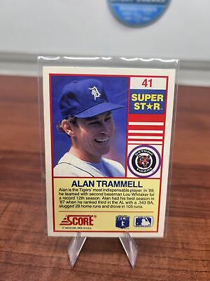 Cheap Sneaks Footwear/Sports Cards Baseball Card Alan Trammell 1990 Score 100 Superstars #41 Detroit Tigers
