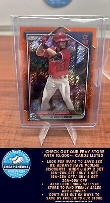 Cheap Sneaks Footwear/Sports Cards Baseball Card Alberto Rios 2024 Bowman Chrome Pros Orange Shimmer Refractors #BCP-98