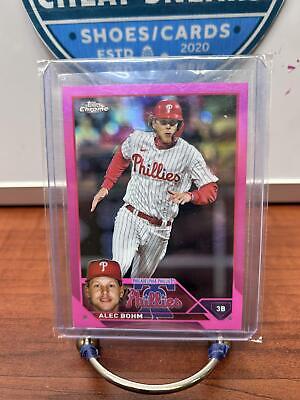 Cheap Sneaks Footwear/Sports Cards Baseball Card Alec Bohm 2023 Topps Chrome Pink Refractor #105 Philadelphia Phillies