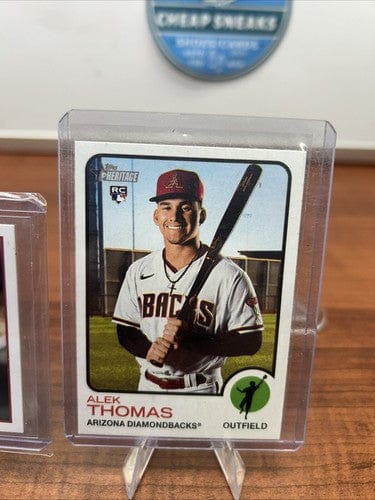 Cheap Sneaks Footwear/Sports Cards Baseball Card Alek Thomas 2022 Topps Heritage ROOKIE CARD #597+ Bonous Card Diamondb