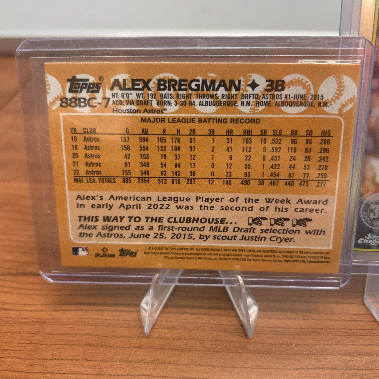 Cheap Sneaks Footwear/Sports Cards Baseball Card Alex Bregman 2023 Topps Chrome Baseball 1988 35th Anniv #88BC-7 Housto