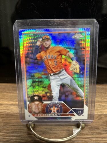 Cheap Sneaks Footwear/Sports Cards Baseball Card Alex Bregman 2023 Topps Chrome Prism Refractor Houston Astros Baseball