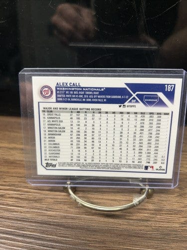 Cheap Sneaks Footwear/Sports Cards Baseball Card Alex Call 2023 Topps Chrome Rookie Card RC #187 Washington Nationals