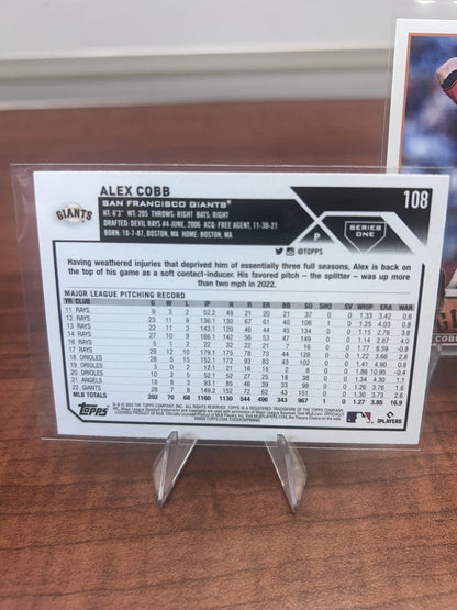 Cheap Sneaks Footwear/Sports Cards Baseball Card Alex Cobb 2023 Topps #108 San Francisco Giants