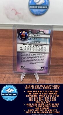 Cheap Sneaks Footwear/Sports Cards Baseball Card Alex Ramirez 2023 Bowman Platinum Top Prospects #TOP-18 New York Mets