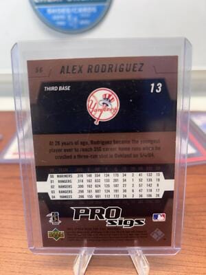 Cheap Sneaks Footwear/Sports Cards Baseball Card Alex Rodriguez 2005 Upper Deck Pro Sigs #56 New York Yankees