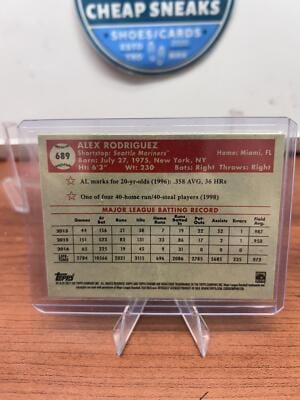 Cheap Sneaks Footwear/Sports Cards Baseball Card Alex Rodriguez 2021 Topps Chrome Platinum Anniversary #689 Seattle Mar