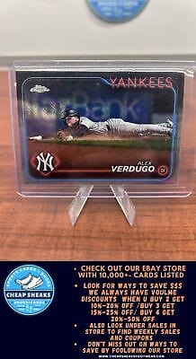 Cheap Sneaks Footwear/Sports Cards Baseball Card Alex Verdugo 2024 Topps Chrome Logofractor Edition #11 New York Yankee
