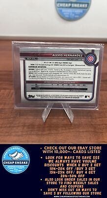 Cheap Sneaks Footwear/Sports Cards Baseball Card Alexis Hernandez 2022 Bowman Chrome Prospects Mojo Refractor #BCP-172