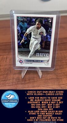 Cheap Sneaks Footwear/Sports Cards Baseball Card Alfonso Rivas (RC) 2022 Topps #526 Chicago Cubs