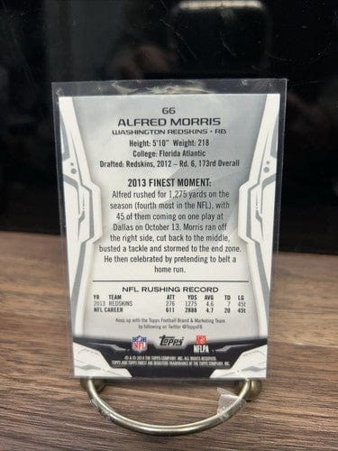 Cheap Sneaks Footwear/Sports Cards Baseball Card Alfred Morris Washington Redskins 2014 Topps Finest Football Card #66