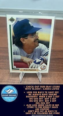 Cheap Sneaks Footwear/Sports Cards Baseball Card Alvaro Espinoza 1991 Upper Deck #204b New York Yankees