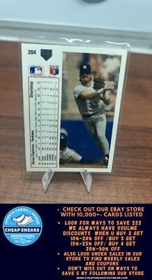 Cheap Sneaks Footwear/Sports Cards Baseball Card Alvaro Espinoza 1991 Upper Deck #204b New York Yankees