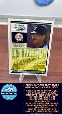 Cheap Sneaks Footwear/Sports Cards Baseball Card Alvaro Espinoza 1992 Score #41 New York Yankees