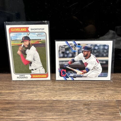 Cheap Sneaks Footwear/Sports Cards Baseball Card Amed Rosario Cleveland Gurdians Lot(2) 2021 Topps Series 2, 2023 Topps