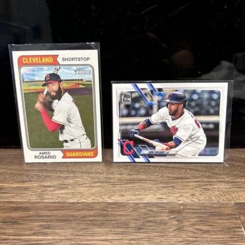 Cheap Sneaks Footwear/Sports Cards Baseball Card Amed Rosario Cleveland Gurdians Lot(2) 2021 Topps Series 2, 2023 Topps