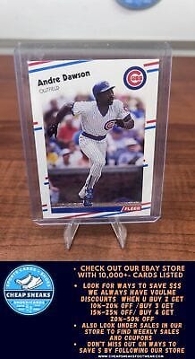 Cheap Sneaks Footwear/Sports Cards Baseball Card Andre Dawson 1988 Fleer #415 Chicago Cubs