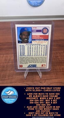 Cheap Sneaks Footwear/Sports Cards Baseball Card Andre Dawson 1988 Score #4 Chicago Cubs