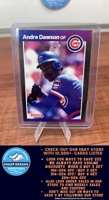 Cheap Sneaks Footwear/Sports Cards Baseball Card Andre Dawson 1989 Donruss #167c Chicago Cubs