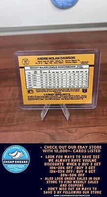 Cheap Sneaks Footwear/Sports Cards Baseball Card Andre Dawson 1989 Donruss #167c Chicago Cubs