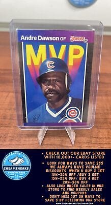 Cheap Sneaks Footwear/Sports Cards Baseball Card Andre Dawson 1989 Donruss Bonus MVP's #BC-8d Chicago Cubs