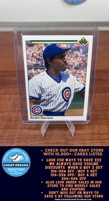 Cheap Sneaks Footwear/Sports Cards Baseball Card Andre Dawson 1990 Upper Deck #357 Chicago Cubs